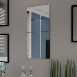 FinePRICE Kehyksettömät palapeilit lasi 8 kpl 20,5 cm