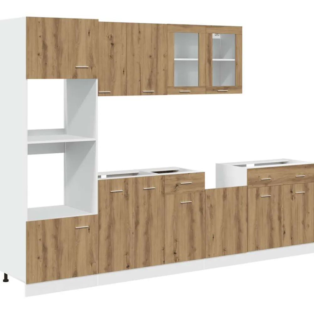 Keittiön kalustesarja, 7-osainen, tekninen puu, eri värejä (05212) - FinePRICE Sale