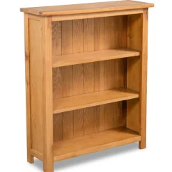 FinePRICE Kirjahylly 3 tasoa 70x22,5x82 cm täystammi Outlet