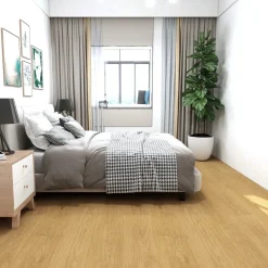Kivikomposiittivinyylilankku Lemminkäisen luonnontammi, integroitu askeläänieriste - DomusFlooring Sale