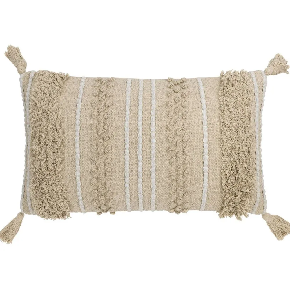 Koristetyyny tupsuilla Chevery, 60x35cm, kerma/beige - Eglo Living Hot