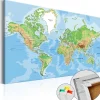 Artgeist Korkkitaulu World Geography eri kokoja