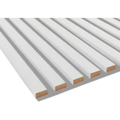 Kostean tilan akustiikkalevy Unika, 22x600x2440mm, white platinum - Fibrotech Online