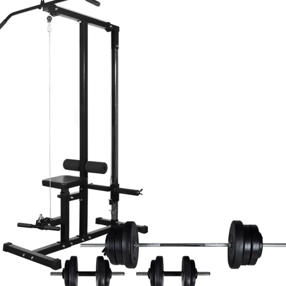 Kuntolaite levytanko- ja käsipainosarjalla 60,5 kg - FinePRICE Outlet