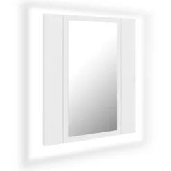 Kylpyhuoneen LED peilikaappi, valkoinen, 40x12x45 cm - FinePRICE Outlet