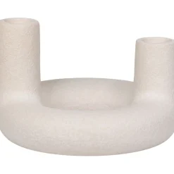 Kynttilänjalka , ø13x8.5cm, keramiikka, beige - House Nordic Best