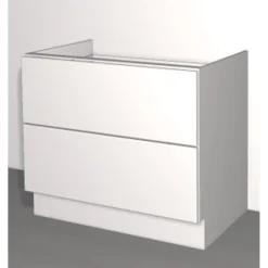 Laatikoston runko 2 laatikolla eri kokoja valkoinen - Ideal Keittiöt Hot
