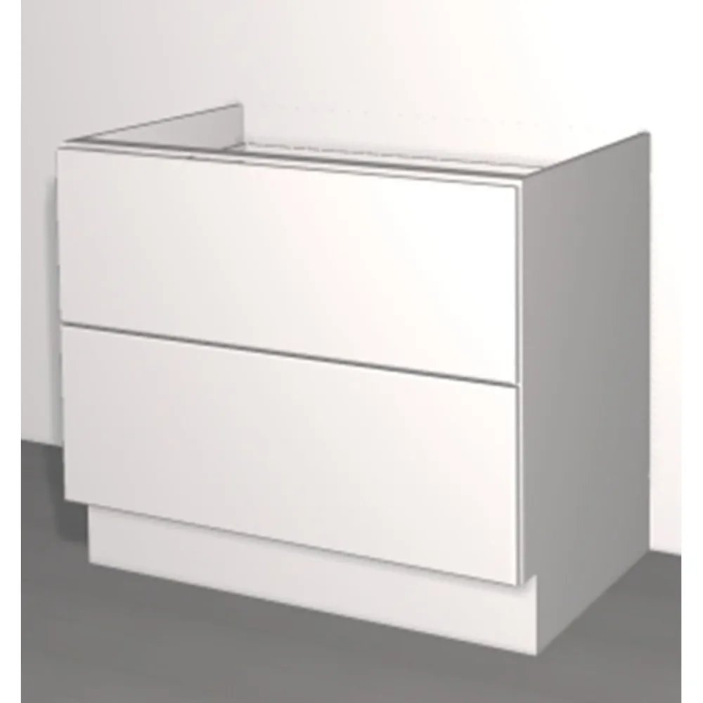Laatikoston runko 2 laatikolla eri kokoja valkoinen - Ideal Keittiöt Hot