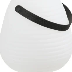 Ladattava LED-lyhty Derry, ulkokäyttöön, ø21cm, RGB, IP44, 3.7V, 1500mAh, valkoinen - House Nordic Outlet