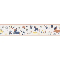 Tapetit.fi Lastenhuoneen boordi Kids Walls 45822, vinyylipinta, 0.18x5m, yksisarvinen, monivärinen Clearance