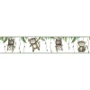 Tapetit.fi Lastenhuoneen boordi Kids Walls 45854, vinyylipinta, 0.18x5m, viidakko, apina, ruskea Sale