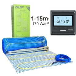 Lattialämmitysmatto , 170 W/m² + termostaatti HW800, eri kokoja - Grand Meyer Clearance