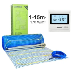 Grand Meyer Lattialämmitysmatto , 170 W/m² + termostaatti HW500, eri kokoja