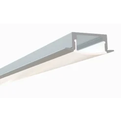 LED-asennuslista Embed läpikuultava kansi 2000x23/17x8mm alumiini - FTLight Best