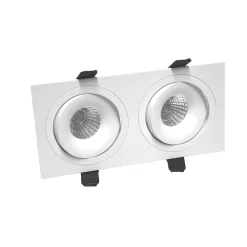 LED-kohdevalaisin QSPOT, 2x5W, IP44, himmennettävä, valkoinen, eri vaihtoehtoja - FTLight Online