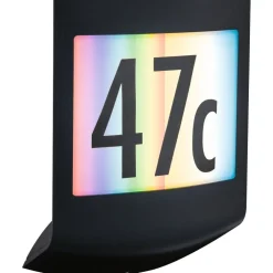 Paulmann LED-numerovalaisin liike- ja hämärätunnistimella Padea, Smart Home Zigbee 3.0, RGBW+, IP44, antrasiitti New