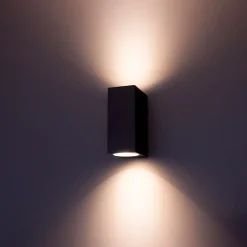 FTLight LED-seinävalaisin Diva, GU10, IP44, musta New