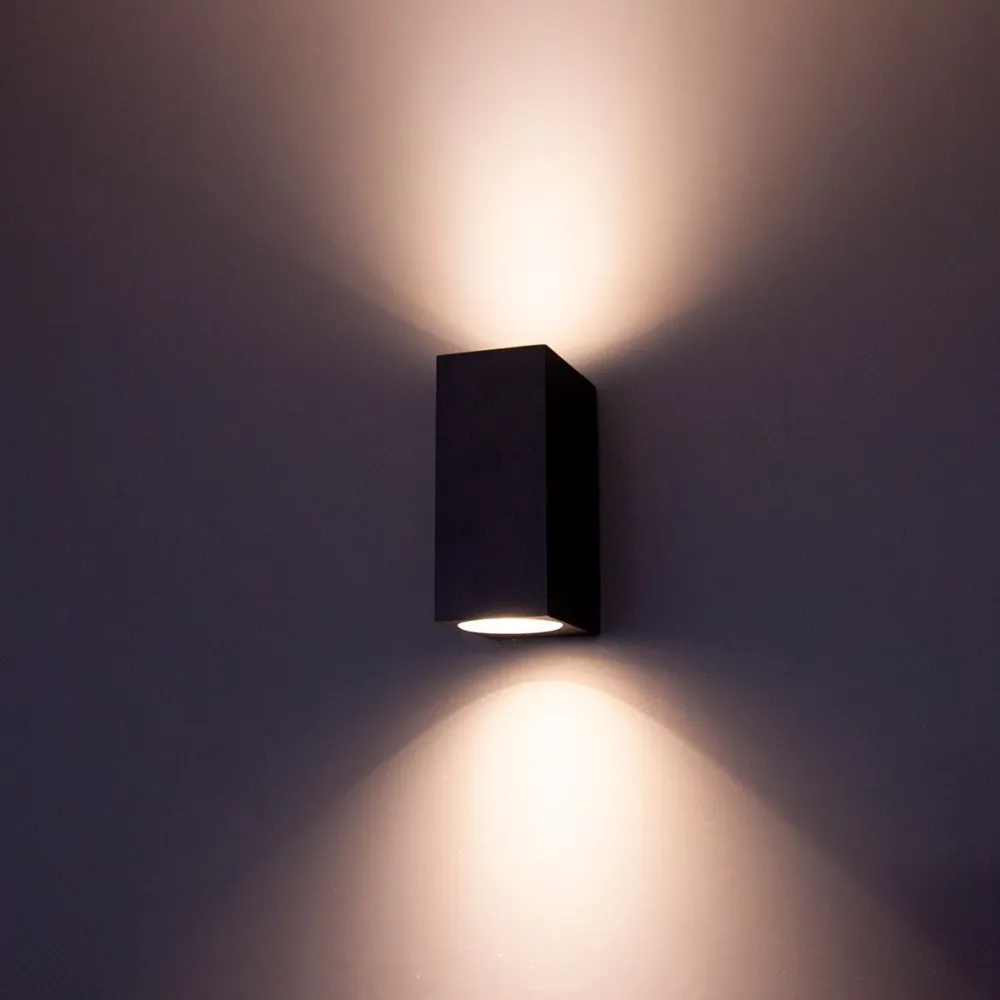 FTLight LED-seinävalaisin Diva, GU10, IP44, musta New