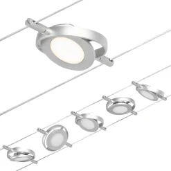 Paulmann LED-Vaijerivalaisinsetti RoundMac 5 valaisinta + muuntaja + vaijeri eri värejä Outlet