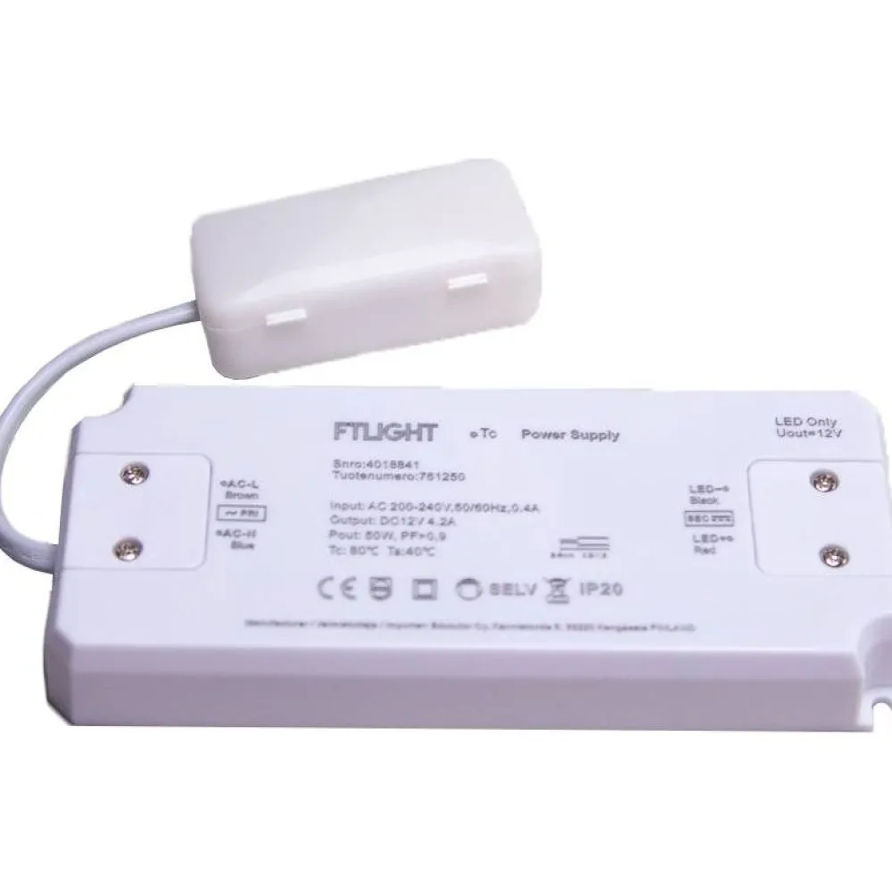 FTLight LED-vakiojännitelähde 50W 12V IP20 Discount