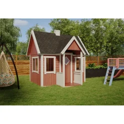Leikkimökki parvella , 4.8m², puuvalmis - Jalotakka Clearance