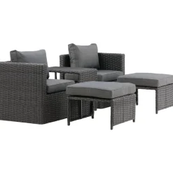 Venture Home Lepotuolisetti Quad harmaa Hot