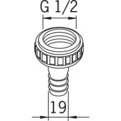 Oras Letkuliitin 223012 G1/2X19 mm kromi Discount
