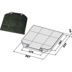 Faber Liesikuvun aktiivihiilisuodatin 112.0157.243 Hot