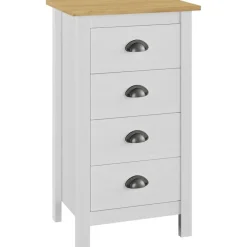 FinePRICE Lipasto hill range valkoinen 46x35x80 cm täysi mänty Outlet