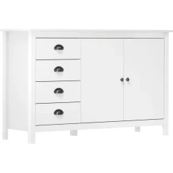 Lipasto Hill 130x40x80 cm mänty valkoinen - FinePRICE Outlet