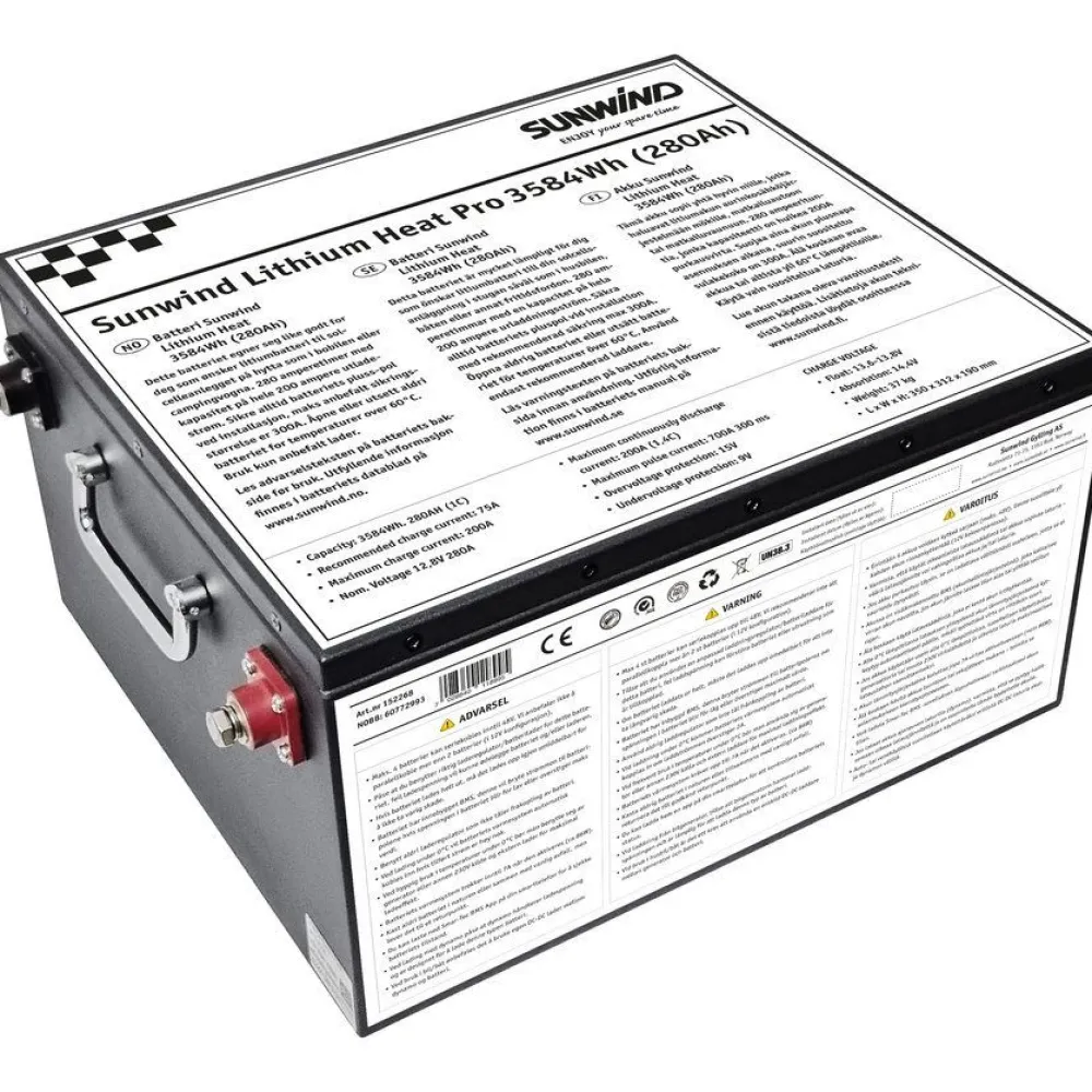 Sunwind Litiumakku Lithium Heat 12V/280Ah Best
