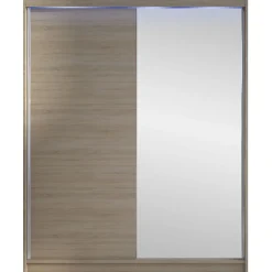 Nomla Liukuovivaatekaappi CAMINO I, LED-valaistuksella, peilillä, 150x200cm Best