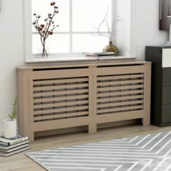 FinePRICE Lämpöpatterin suoja 172x19x81 cm mdf Clearance