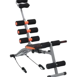 L-muotoinen vatsalihasharjoitin joustavilla naruilla - FinePRICE Clearance