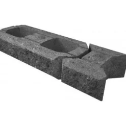 Lakka Rakennustuotteet Lohkomuurikivipari Lakka 480x200x100 mm ja 80x200x100 mm musta Discount