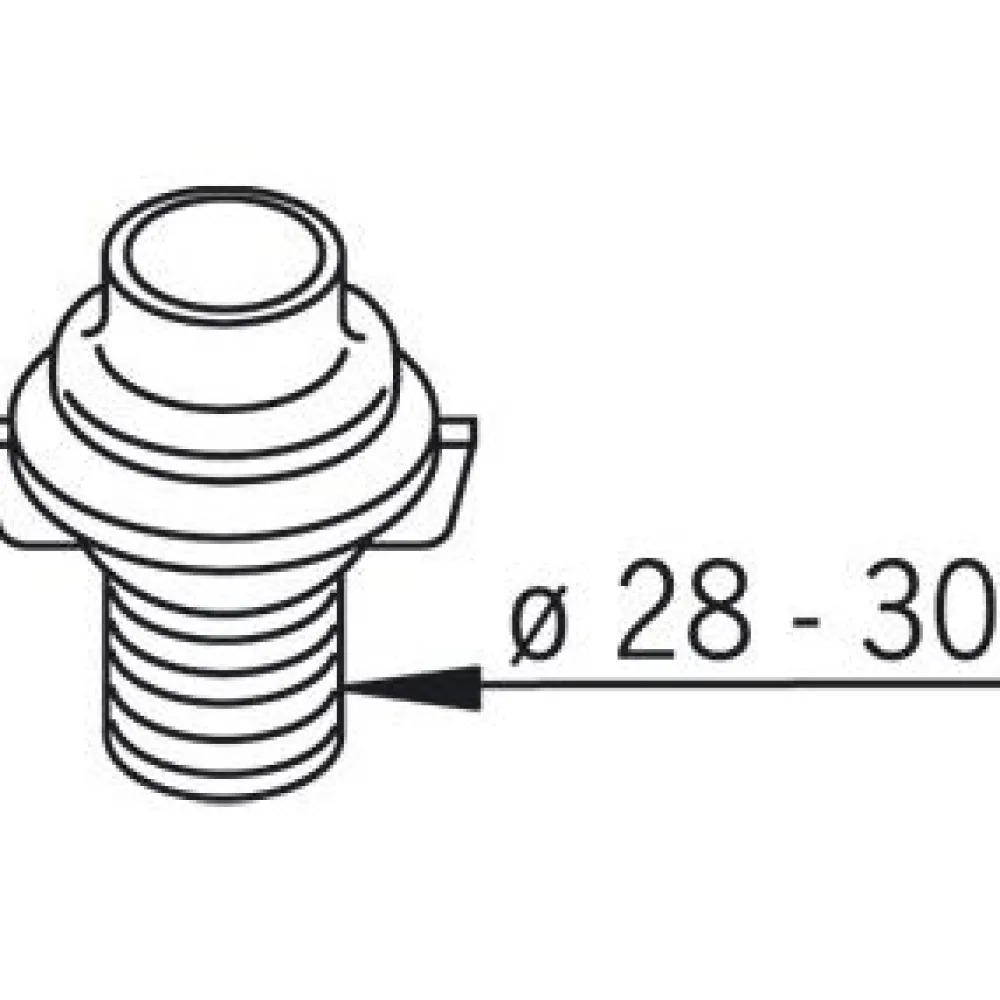 Oras Läpivientikappale 126753-11 Ø 28-30 mm valkoinen Discount