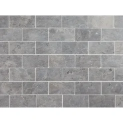 Luonnonkivilaatta Light Grey Marble Tile, 100x200mm - Qualitystone