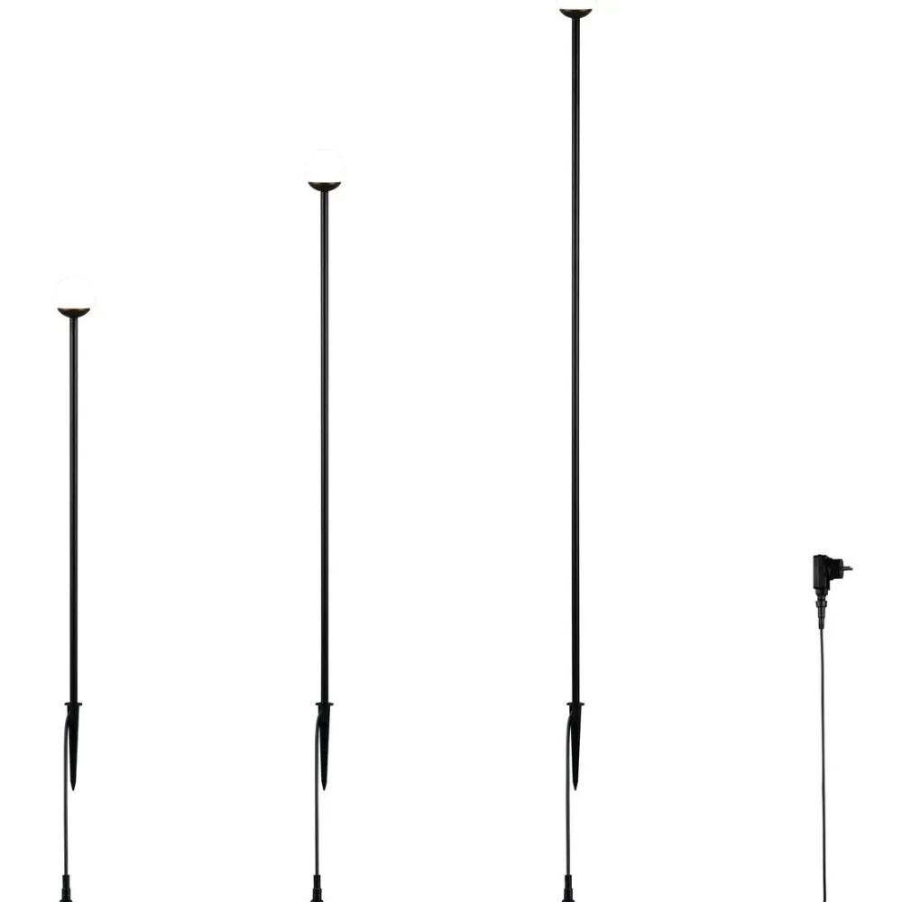 Maapiikkivalaisin LED Scoop mattamusta - Trio Discount