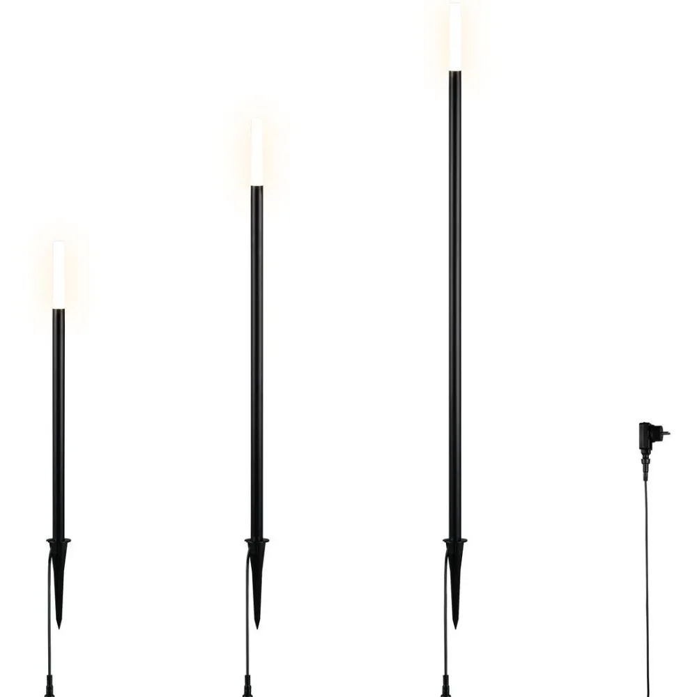 Trio Maapiikkivalaisin LED Stick mattamusta Hot