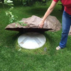 Taidekivi Maisemakivi D-30 Ø30cm punainen lasikuitua