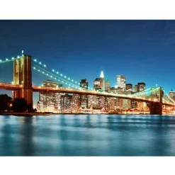 Maisematapetti Sparkling Brooklyn Bridge, eri kokoja - Artgeist Outlet