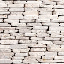 Marmorimosaiikki Standing White Interlock, verkolla, vapaa mitta - Qualitystone Hot