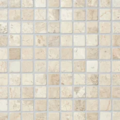 Marmorimosaiikki Square White, verkolla, 30 x 30 mm - Qualitystone Online
