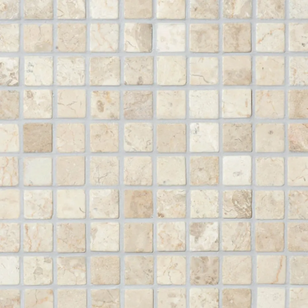 Marmorimosaiikki Square White, verkolla, 30 x 30 mm - Qualitystone Online