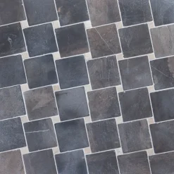 Qualitystone Marmorimosaiikki Diagonal Gray-White, verkolla, 100x100/20x20 mm Best