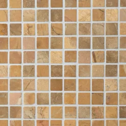 Marmorimosaiikki Square Mustard, verkolla, 30 x 30 mm - Qualitystone Hot