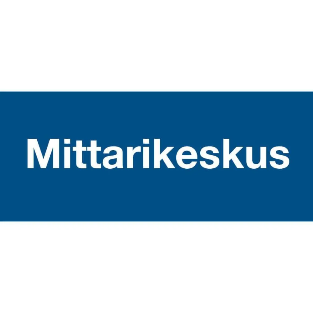 Suomen Turvakauppa Merkintätarra "Mittarikeskus", 20x8cm Best