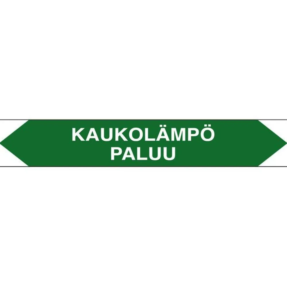 Merkintätarra/putkistotarra "Kaukolämpö paluu", 16x2.5cm, 5kpl - Suomen Turvakauppa Sale