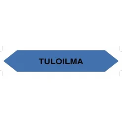 Merkintätarra/putkistotarra "Tuloilma", 16x2.5cm, 5kpl - Suomen Turvakauppa Outlet
