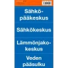 Suomen Turvakauppa Merkintätarrat kiinteistön eri keskuksille, 10x2cm